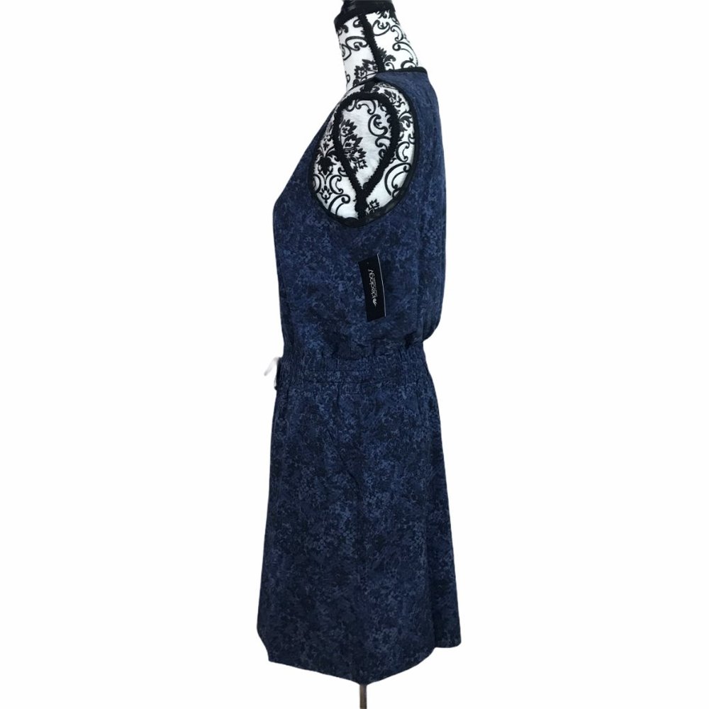 Ideology Women's Blue Black Snake Print Dress Drawstring Waist Athleisure - Picture 6 of 9